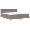 vidaXL Boxspringbett mit Matratze Taupe 180 x 200 cm Stoff