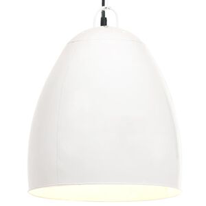 vidaXL H&auml;ngelampe Industriestil 25 W Wei&szlig; Rund 42 cm E27