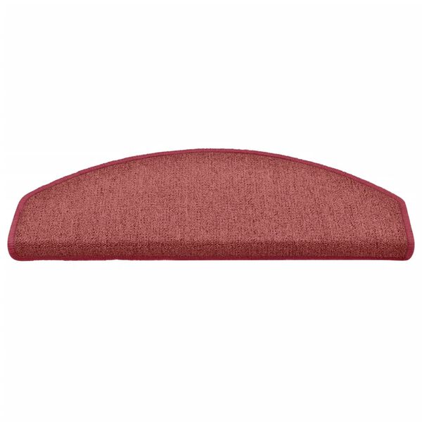vidaXL Stufenmatten 15 Stk. 65x24x4 cm Bordeaux Halbrund Gro&szlig;