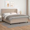 vidaXL Boxspringbett Matratze Cappuccino-Braun 180x200 cm Kunstleder