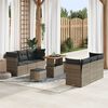 vidaXL Garten-Sofa-Set 9 pcs Grau Poly-Rattan