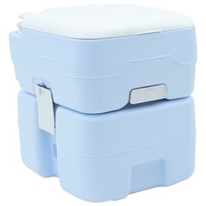 vidaXL Camping-Toilette Blau 41,5 x 36,5 x 42 cm