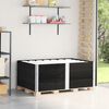 vidaXL Paletten-Aufsatzrahmen 3 Stk. Schwarz 150x100 Massivholz Kiefer