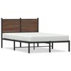vidaXL Metallbett ohne Matratze Braun Eichen-Optik 120x190 cm