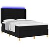 vidaXL Boxspringbett mit Matratze Schwarz 140 x 200 cm Stoff