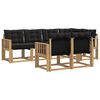 vidaXL Outdoor-Sofagarnitur mit Kissen 7 pcs Wei&szlig; und Schwarz