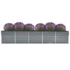 vidaXL Garten-Hochbeet Verzinkter Stahl 400x80x45 cm Grau