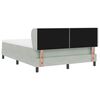 vidaXL Boxspringbett mit Matratze Hellgrau 160 x 200 cm Samt