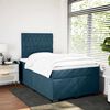 vidaXL Boxspringbett mit Matratze Blau 120x190 cm Samt