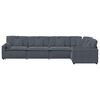 vidaXL Modulares Sofa mit Kissen Samt Dunkelgrau