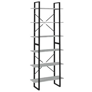 vidaXL Hochschrank Grau Sonoma 80x30x210 cm Holzwerkstoff