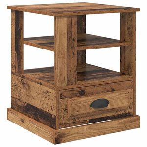 vidaXL Nachttisch mit Schubladen Altholz 50 x 50 x 60 cm Holzwerkstoff