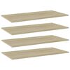 vidaXL B&uuml;cherregal-Bretter 4 Stk. Sonoma-Eiche 100x50x1,5 cm