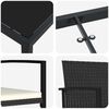 vidaXL Garten Essgruppe 5 pcs Schwarz Pulverbeschichteter Stahl