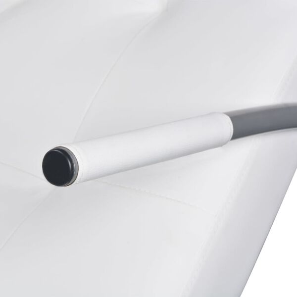 vidaXL Chaiselongue mit Kissen Wei&szlig; Kunstleder