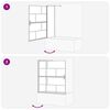 vidaXL Bad-Duschschirm Schwarz und Transparent 116 x 68 x 128 cm
