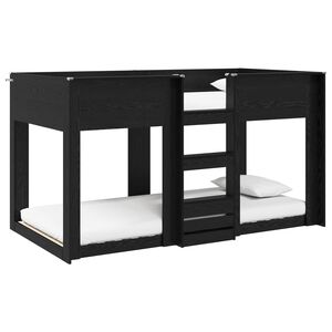 vidaXL Etagenbett f&uuml;r Kinder Schwarz Eichen-Optik 100 x 200 cm