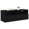 vidaXL TV-Wandschrank Schwarz Eichen-Optik 80 x 30 x 30 cm