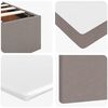 vidaXL Ottoman-Bett mit Matratze Taupe 120x190 cm Stoff