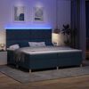 vidaXL LED Boxspringbett mit Matratze Blau 200 x 200 cm Stoff
