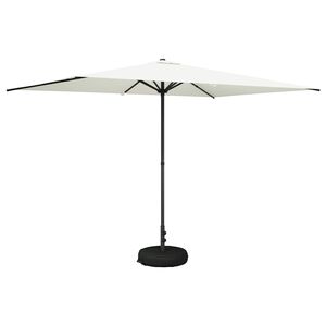 vidaXL Garten-Schirm mit Fu&szlig; 200 x 300 cm Polyester Rechtwinklig Creme