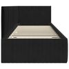 vidaXL Eckbettgestell mit Kopfteil Schwarz 80 cm x 200 cm Samt