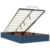 vidaXL Ottomane Bett mit Matratze & LEDs Blau 120x190 cm Stoff
