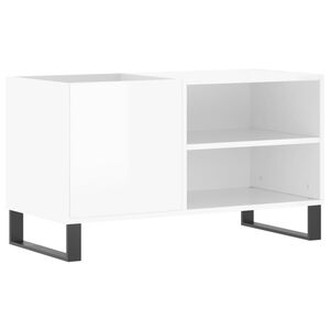 vidaXL Plattenschrank Hochglanz-Wei&szlig; 85x38x48 cm Holzwerkstoff