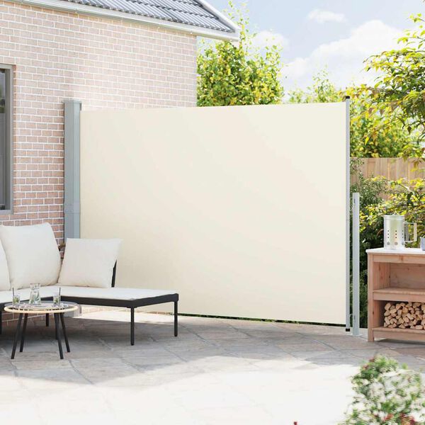 vidaXL Seitenmarkise Ausziehbar 200x300 cm Creme