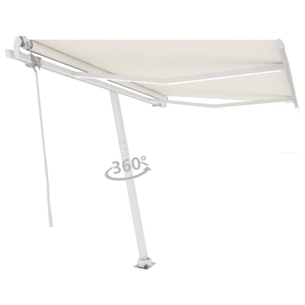 vidaXL Automatische Markise mit LED & Windsensor 350x250 cm Creme