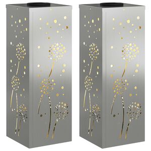 vidaXL Solar LED Weg Licht 2 Stk. Warmes Wei&szlig; 18 x 18 x 50 cm