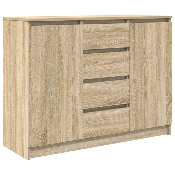 vidaXL Sideboard mit Schubladen Sonoma-Eiche 100,5x35x76 cm