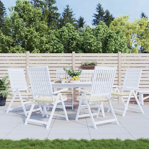 vidaXL Gartenstuhl-Kissen 6 Stk. Creme 50x50x2 cm Oxford-Gewebe