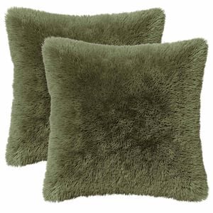 vidaXL Kissenbezug 2 pcs HEERLEN Gr&uuml;n 30 x 30 cm PV Fleece