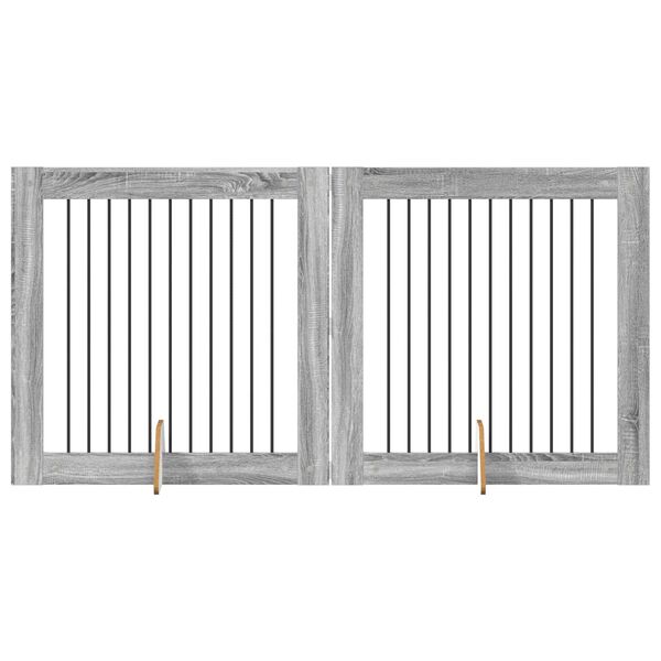 vidaXL Hundespielzone 2 pcs Graues Sonoma 100 x 100 cm