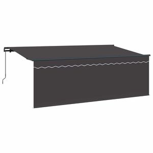 vidaXL Ausziehbare Markise Anthrazit 400 x 200 cm