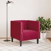 vidaXL Chesterfield-Sessel Weinrot Samt