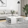 vidaXL Couchtisch Hochglanz-Weiß 90x67x33 cm Holzwerkstoff