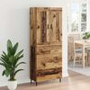 vidaXL Highboard mit Schubladen 2 pcs Altholz Holzwerkstoff