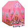 vidaXL Kinder-Spielzelt mit 250 Bällen Rosa 69x94x104 cm