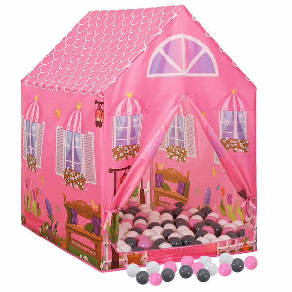 vidaXL Kinder-Spielzelt mit 250 Bällen Rosa 69x94x104 cm