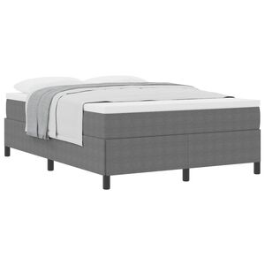 vidaXL Boxspringbett Hellgrau 160 x 200 cm Cordstoff