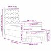vidaXL Boxspringbett mit Kopfteil Dunkelgrau 80 x 200 cm Stoff