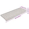 vidaXL Treppenmatten Selbstklebend Sisal-Look 15 Stk. 65x21x4 Platina