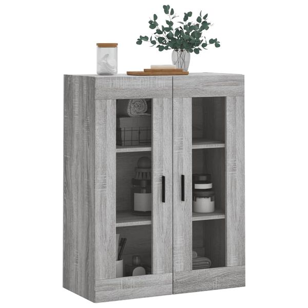 vidaXL Wandschrank Grau Sonoma 69,5x34x90 cm