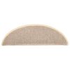 vidaXL Stufenmatten 15 Stk. 65x21x4 cm Wei&szlig; und Braun Halbrund Gro&szlig;