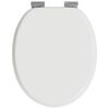 vidaXL Soft-Close Toilettensitz Wei&szlig; 44 x 38 cm MDF-Platte