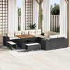 vidaXL Gartensofa-set mit Kissen 13 pcs Schwarz und Creme Poly-Rattan