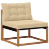 vidaXL Outdoor-Sofagarnitur mit Kissen 6 pcs Natur und Beige