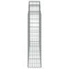 vidaXL Gabionen mit Hochbogen 12Stk. 200x30x120/140cm Verzinktes Eisen
